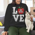 LOVE Apple 3rd Grade Teacher Student School Women Crewneck Sweatshirt, gift for family, gift for coworker LOVE Apple 3rd Grade Teacher Student School Women Crewneck Sweatshirt, gift for family, gift for coworker