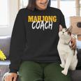 Mahjong Coach Coaching Trainer Teacher Women Crewneck Sweatshirt, gift for family, gift for coworker