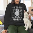 I Did The Math The Answer Is Penguin Math Teacher Women Crewneck Sweatshirt, gift for family, gift for coworker I Did The Math The Answer Is Penguin Math Teacher Women Crewneck Sweatshirt, gift for family, gift for coworker