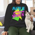 Math Is Radical Retro 80s Vintage Algebra Teacher Women Crewneck Sweatshirt, gift for family, gift for coworker