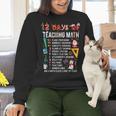 Math Teacher Christmas 12 Days Of Teaching Math Christmas Women Crewneck Sweatshirt, gift for family, gift for coworker