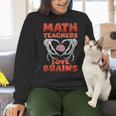 Math Teachers Love Brains Scary Halloween Men Women Women Crewneck Sweatshirt, gift for family, gift for coworker Math Teachers Love Brains Scary Halloween Men Women Women Crewneck Sweatshirt, gift for family, gift for coworker