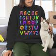 Monster ABC Cute Alphabet Halloween Teacher Costume Kids Women Crewneck Sweatshirt, gift for family, gift for coworker