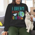Multilingual Teacher In Dos Idiomas Linguist Language Women Crewneck Sweatshirt, gift for family, gift for coworker Multilingual Teacher In Dos Idiomas Linguist Language Women Crewneck Sweatshirt, gift for family, gift for coworker