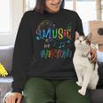 Music Is For Everyone Love For Music Teachers Women Crewneck Sweatshirt, gift for family, gift for coworker Music Is For Everyone Love For Music Teachers Women Crewneck Sweatshirt, gift for family, gift for coworker