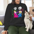Nerdy Pythagoras Fighting Over C Squared Math Teacher Women Crewneck Sweatshirt, gift for family, gift for coworker Nerdy Pythagoras Fighting Over C Squared Math Teacher Women Crewneck Sweatshirt, gift for family, gift for coworker