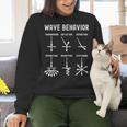 Nerdy Vintage Wave Behavior Physics Science Teacher Geek Men Women Girls Kids Women Crewneck Sweatshirt, Science Teacher Sweatshirts, gift for family, gift for coworker