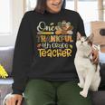 One Thankful 4th Grade Teacher Turkey Leopard Thanksgiving Women Crewneck Sweatshirt, First Grade Teacher Sweatshirts, 4th Grade Teacher Sweatshirts, gift for family, gift for coworker One Thankful 4th Grade Teacher Turkey Leopard Thanksgiving Women Crewneck Sweatshirt, First Grade Teacher Sweatshirts, 4th Grade Teacher Sweatshirts, gift for family, gift for coworker