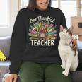 One Thankful Teacher Cute Thanksgiving Turkey School Women Crewneck Sweatshirt, gift for family, gift for coworker One Thankful Teacher Cute Thanksgiving Turkey School Women Crewneck Sweatshirt, gift for family, gift for coworker