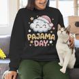 Pajama Day School Spirit Week Fun Cloud Teacher Women Crewneck Sweatshirt, gift for family, gift for coworker