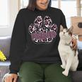 Panthers Paw Print Leopard Maroon Panther Pride Teacher Women Crewneck Sweatshirt, gift for family, gift for coworker Panthers Paw Print Leopard Maroon Panther Pride Teacher Women Crewneck Sweatshirt, gift for family, gift for coworker