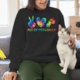 Peace Love Physical Education Tie Dye Sports PE Teacher Women Crewneck Sweatshirt, Pe Teacher Sweatshirts, gift for family, gift for coworker