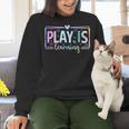 Play Is Learning Kindergarten Teacher Team Women Women Crewneck Sweatshirt, gift for family, gift for coworker Play Is Learning Kindergarten Teacher Team Women Women Crewneck Sweatshirt, gift for family, gift for coworker