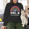 Pre-K Teacher Cute Pre Kindergarten For Teachers Rainbow For Men Women Kids Women Crewneck Sweatshirt, gift for family, gift for coworker