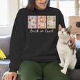 Preppy Goose Teacher Trick Or Teach Halloween Teacher Goose Women Crewneck Sweatshirt, gift for family, gift for coworker Preppy Goose Teacher Trick Or Teach Halloween Teacher Goose Women Crewneck Sweatshirt, gift for family, gift for coworker
