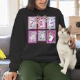 Preppy Spooky Teacher Halloween Ghost Coquette Bow Autumn Women Crewneck Sweatshirt, gift for family, gift for coworker