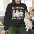 Preschool Boo Crew Groovy Halloween Floral Ghost Teacher Men Women Kids Women Crewneck Sweatshirt, Groovy Teacher Sweatshirts, gift for family, gift for coworker Preschool Boo Crew Groovy Halloween Floral Ghost Teacher Men Women Kids Women Crewneck Sweatshirt, Groovy Teacher Sweatshirts, gift for family, gift for coworker