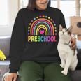 Preschool Rainbow Girls Boys Kids Teacher Back To School Women Crewneck Sweatshirt, gift for family, gift for coworker Preschool Rainbow Girls Boys Kids Teacher Back To School Women Crewneck Sweatshirt, gift for family, gift for coworker