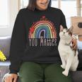 Pretty YOU MATTER Rainbow Positive Message Teachers Kids Women Crewneck Sweatshirt, gift for family, gift for coworker Pretty YOU MATTER Rainbow Positive Message Teachers Kids Women Crewneck Sweatshirt, gift for family, gift for coworker