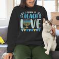 I Promise To Teach Love Hanukkah Chanukah Jewish Teacher Women Crewneck Sweatshirt, gift for family, gift for coworker