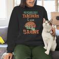 Psychology Teachers Love Brains Halloween For Psychologists Men Women Women Crewneck Sweatshirt, gift for family, gift for coworker Psychology Teachers Love Brains Halloween For Psychologists Men Women Women Crewneck Sweatshirt, gift for family, gift for coworker