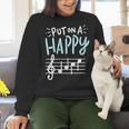 Put On A Happy Face Music Music Teacher Women Crewneck Sweatshirt, gift for family, gift for coworker Put On A Happy Face Music Music Teacher Women Crewneck Sweatshirt, gift for family, gift for coworker