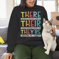 There Their They’Re Grammar Joke For English Teacher Student Women Crewneck Sweatshirt, English Teacher Sweatshirts, gift for family, gift for coworker
