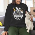 Real Superheroes Wear No Capes Teacher Design Teach Women Crewneck Sweatshirt, gift for family, gift for coworker Real Superheroes Wear No Capes Teacher Design Teach Women Crewneck Sweatshirt, gift for family, gift for coworker