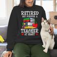 Retired But Forever a Teacher At Heart Teacher Retirement Women Crewneck Sweatshirt, gift for family, gift for coworker