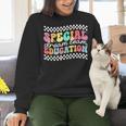 Retro Special Education Squad Groovy Dream Team SPED Teacher Women Crewneck Sweatshirt, Groovy Teacher Sweatshirts, gift for family, gift for coworker