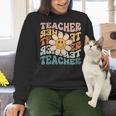 Retro Teacher Daisy Colorful Elementary School Teacher Women Crewneck Sweatshirt, gift for family, gift for coworker Retro Teacher Daisy Colorful Elementary School Teacher Women Crewneck Sweatshirt, gift for family, gift for coworker