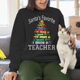 Santa's Favorite Teacher Idea For Christmas Teachers Women Crewneck Sweatshirt, gift for family, gift for coworker Santa's Favorite Teacher Idea For Christmas Teachers Women Crewneck Sweatshirt, gift for family, gift for coworker