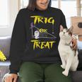 School Math Teacher Halloween 2022 Trig Or Treat Shirt Women Crewneck Sweatshirt, gift for family, gift for coworker School Math Teacher Halloween 2022 Trig Or Treat Shirt Women Crewneck Sweatshirt, gift for family, gift for coworker