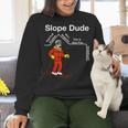 Slope Dude Algebra Geometry Middle School Math Teacher Women Crewneck Sweatshirt, gift for family, gift for coworker