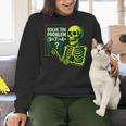 Solve The Problem Skeleton Teacher Halloween Math Six Seven Women Crewneck Sweatshirt, gift for family, gift for coworker Solve The Problem Skeleton Teacher Halloween Math Six Seven Women Crewneck Sweatshirt, gift for family, gift for coworker