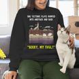 Sorry My Fault Earthquake Tectonic Plate Science Teacher Pun Women Crewneck Sweatshirt, Science Teacher Sweatshirts, gift for family, gift for coworker