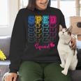 SPED Squad Proud Special Education Para Teacher Colorful Women Crewneck Sweatshirt, gift for family, gift for coworker SPED Squad Proud Special Education Para Teacher Colorful Women Crewneck Sweatshirt, gift for family, gift for coworker