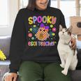 Spooky ESOL Teacher Halloween ESOL Teaching Coquette Women Crewneck Sweatshirt, gift for family, gift for coworker Spooky ESOL Teacher Halloween ESOL Teaching Coquette Women Crewneck Sweatshirt, gift for family, gift for coworker