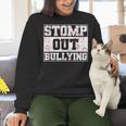Stomp Out Bullying Back To School Education Teacher Women Crewneck Sweatshirt, gift for family, gift for coworker
