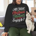 Students Saying 6-7 67 Six Seven Teacher Christmas Women Crewneck Sweatshirt, gift for family, gift for coworker Students Saying 6-7 67 Six Seven Teacher Christmas Women Crewneck Sweatshirt, gift for family, gift for coworker