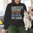Substitute Teacher Man The Myth The Legend Appreciation Day Women Crewneck Sweatshirt, gift for family, gift for coworker Substitute Teacher Man The Myth The Legend Appreciation Day Women Crewneck Sweatshirt, gift for family, gift for coworker