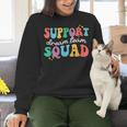 Support Dream Services Team Groovy Teacher Support Squad Women Crewneck Sweatshirt, Groovy Teacher Sweatshirts, gift for family, gift for coworker Support Dream Services Team Groovy Teacher Support Squad Women Crewneck Sweatshirt, Groovy Teacher Sweatshirts, gift for family, gift for coworker