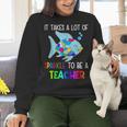 It Takes A Lot Of Sparkle To Be A Teacher Rainbow Fish For Men Women Women Crewneck Sweatshirt, gift for family, gift for coworker It Takes A Lot Of Sparkle To Be A Teacher Rainbow Fish For Men Women Women Crewneck Sweatshirt, gift for family, gift for coworker