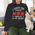 I Teach The Cutest Apples In The Orchard Cute Fall Teacher Women Crewneck Sweatshirt, gift for family, gift for coworker I Teach The Cutest Apples In The Orchard Cute Fall Teacher Women Crewneck Sweatshirt, gift for family, gift for coworker