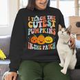 I Teach The Cutest Pumpkins In The Patch Teacher Women Crewneck Sweatshirt, gift for family, gift for coworker