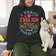 I Teach English Because Math Teachers Need Heroes Too Women Crewneck Sweatshirt, English Teacher Sweatshirts, gift for family, gift for coworker