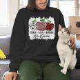 Teach Love Inspire Pre-k Teacher Apple Leopard Red Plain Women Crewneck Sweatshirt, gift for family, gift for coworker Teach Love Inspire Pre-k Teacher Apple Leopard Red Plain Women Crewneck Sweatshirt, gift for family, gift for coworker