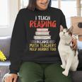 I Teach Reading Because Math Teachers Need Heroes Too Men Women Women Crewneck Sweatshirt, gift for family, gift for coworker I Teach Reading Because Math Teachers Need Heroes Too Men Women Women Crewneck Sweatshirt, gift for family, gift for coworker