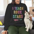 I TEACH ROCKSTARS Band Vibes Teacher Rocks My Music Teaching Women Crewneck Sweatshirt, gift for family, gift for coworker I TEACH ROCKSTARS Band Vibes Teacher Rocks My Music Teaching Women Crewneck Sweatshirt, gift for family, gift for coworker