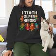 I Teach Super Heroes Teacher Women Crewneck Sweatshirt, Super Teacher Sweatshirts, gift for family, gift for coworker I Teach Super Heroes Teacher Women Crewneck Sweatshirt, Super Teacher Sweatshirts, gift for family, gift for coworker